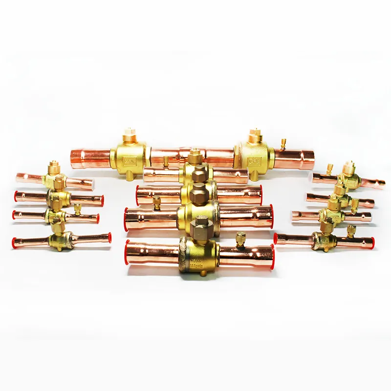High Quality ball valve brass Body 1/4'' 3/8" 1/2" 5/8" 3/4" 7/8" Valve Brass Ball Valve For Appicable Refrigerant