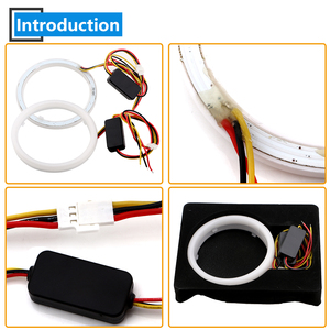 12V 24V DC blanc et ambre 80mm 25SMD 95mm 30 SMD Angel Eyes Led Halo anneaux voitures DRL conduite de jour 60/70/80/90/95/100/110/120mm - Product Image 4