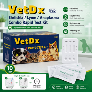 Kit de Prueba Combinada de Anticuerpos para Ehrlichia, Lyme y Anaplasma en Perros, Prueba Rápida en Casete EHR <span class=keywords><strong>LYM</strong></span> ANA - Product Image 1