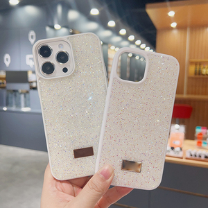 2024 Hồng điện thoại di động Trường hợp với kim cương sáng bóng dán lại <span class=keywords><strong>OEM</strong></span> thương hiệu trường hợp Para celular cho Iphone 15 Pro/Pro Max - Product Image 2