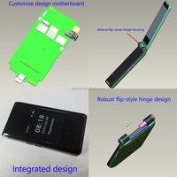 Teléfono Flip Dual SIM Desbloqueado ODM 4G LTE Android Octa Core Pantalla HD NFC Carga Rápida