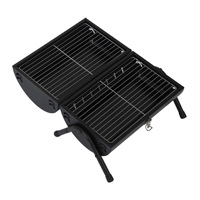 Barbecue compact moderne en acier, mini barbecue portable, baril à charbon de bois, fournitures de jardin, cuisine de table en plein air