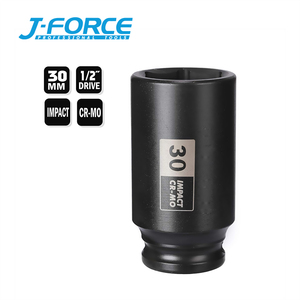 1/2'' Dr.impact 6 Points <strong>30mm</strong> Single <strong>Socket</strong> Series with Black Phosphate Finish Industrial Grade for Easy Removal Axle Shaft Nuts - Product Image 2