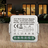 Module variateur intelligent WiFi Tuya PST-D02 à prix promotionnel 2025, télécommande 2 canaux, 60W, garantie 2 ans