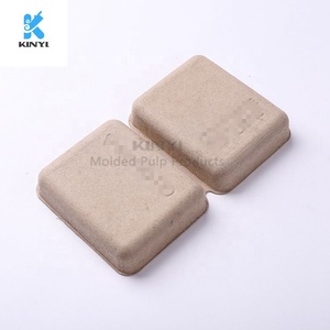 D123-Biodegradable Recycled Brown Paper Molded Pulp Box Pulp Storage Box Custom Biodegradable Paper Pulp Box