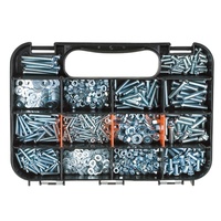 Kit de vis, écrous et rondelles en fer de 681 pièces, ensemble de boulons galvanisés, boîte de rangement portable, personnalisation OEM disponible