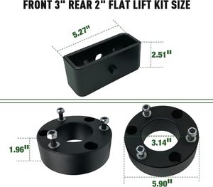 Kit de levage de mise à niveau avant 3 "et arrière 2" pour pièces de suspension Silverado 2WD 4WD/ Sierra 2007 2WD 2022-1500 - Product Image 4