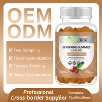 Gummies de Berbérine 1200mg HCL, Cannelle de Ceylan, Chardon-Marie, Complexe de Magnésium, Sans Sucre, Véganes, Directement de l'Usine