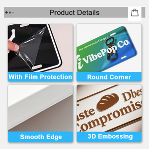 <span class=keywords><strong>Plaque</strong></span> d'<span class=keywords><strong>immatriculation</strong></span> en relief avec logo conçu sur mesure <span class=keywords><strong>Plaque</strong></span> d'<span class=keywords><strong>immatriculation</strong></span> décorative commémorative en aluminium résistant aux intempéries - Product Image 4