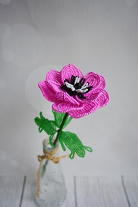 <span class=keywords><strong>Bouquet</strong></span> de fleurs artificielles perlées Anémone, centre de table de mariage, fleurs éternelles pour cadeaux de mariage et remerciement des enseignants - Product Image 6