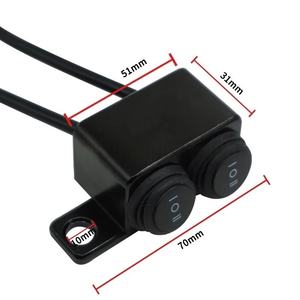 Pièces de moto, support de rétroviseur de moto en alliage d'aluminium, interrupteur double trois positions, interrupteur de puissance pour phare et projecteur, faisceau bas/loin - Product Image 3