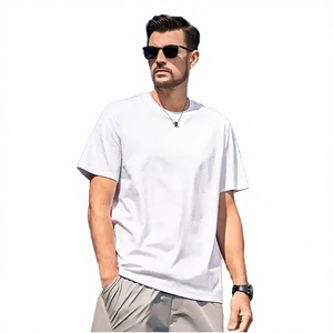 T-shirts décontractés pour hommes, à manches courtes, à imprimé uni, coupe ample, nouveaux styles d'été, respirants et à séchage rapide, vente en gros - Product Image 2