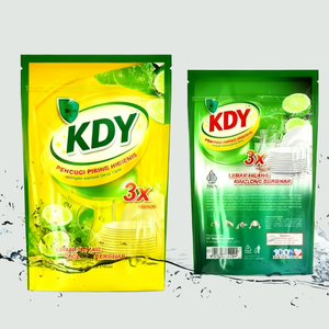 Sachet support pour liquide vaisselle en poudre de savon à lessive recyclé personnalisé de 500ml, 1l, emballage de tampons étanche à l'humidité, sacs de recharge pour le lavage - Product Image 1