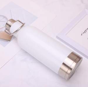 Frasco de botella de agua deportiva de acero inoxidable de metal Frasco térmico de doble pared - Product Image 6