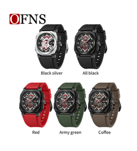 Montres OFNS 8022 <span class=keywords><strong>pour</strong></span> hommes, quartz, marque haut de gamme, élégante, automatique, date, silicone, étanche, chronographe sport, <span class=keywords><strong>montre</strong></span>-bracelet <span class=keywords><strong>pour</strong></span> hommes - Product Image 6
