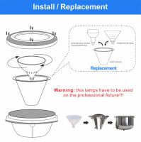 Éclairage LED pour piscine Par56 Rgb, driver LED étanche IP68, ampoule LED pour piscine avec télécommande