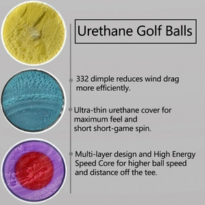 Pelota de golf de torneo suave de uretano personalizada conforme a USGA, opción de plástico y caucho de primera calidad de 2 3 4 piezas - Product Image 3