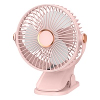 Nouveau ventilateur silencieux portable rechargeable avec veilleuse, 3 vitesses, contrôle par bouton, idéal pour dortoir étudiant, chevet, forte puissance de ventilation