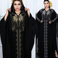 Robe longue à manches longues et à encolure croisée pour femmes musulmanes, modeste, respirante, grande taille, populaire en Europe, en Amérique et au Moyen-Orient