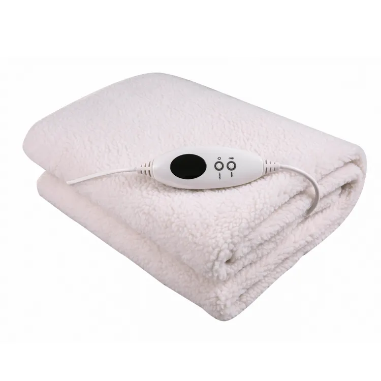 Down Electric Blanket Fleece And Polyester Portable Temperature Controlled Electric Blanket For Winter