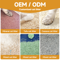 Litière pour chat en bentonite de sodium en gros, faible teneur en poussière, contrôle des odeurs, agglomération dure, marque privée, OEM, échantillon gratuit