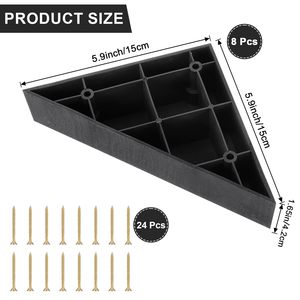 Thiết Kế Hiện Đại Có Thể Điều Chỉnh Nhựa Đồ Nội Thất Chân Tam Giác Sofa Miếng Đệm Cho Ghế Bảng Tủ Phòng Khách Pinyang Mô Hình Thương Hiệu - Product Image 2