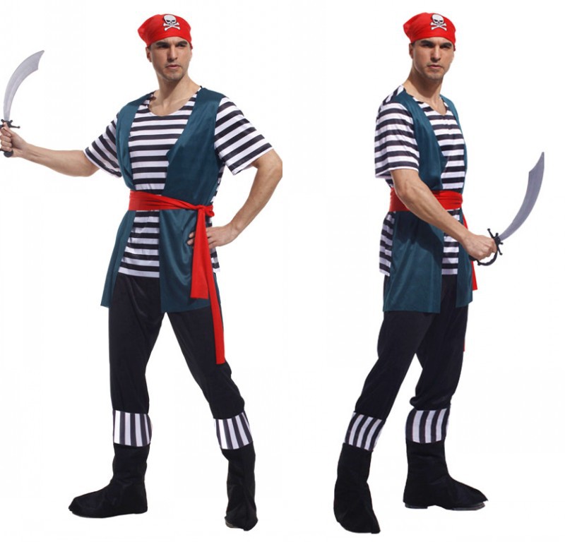 Striped Pirate Costume
