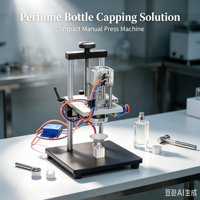 Machine de scellage semi-automatique pneumatique pour bouteilles en verre avec composants à roulements