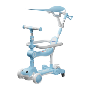 Trottinette pliable <span class=keywords><strong>à</strong></span> hauteur réglable pour enfants Trottinette en plastique avec bras de siège et <span class=keywords><strong>garde</strong></span>-<span class=keywords><strong>corps</strong></span> - Product Image 1