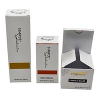Boîte double compartiment en carton blanc haut de gamme personnalisable pour crème visage et tonique, avec impression et finition brillante pour cosmétiques