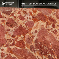 Dalle polie naturelle PerfectStone en marbre Larosa Calacatta Breccia Red Breccia Pernice pour l'amélioration architecturale intérieure de luxe