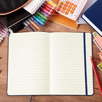 Carnet de notes exécutif A7 en cuir ligné avec reliure cousue, 100 feuilles