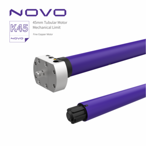 NOVO AC220V 50N Moteur tubulaire électrique motorisé avec fin de course mécanique et récepteur latéral IP, fonctionnement silencieux, pour extérieur ou volet roulant - Product Image 4