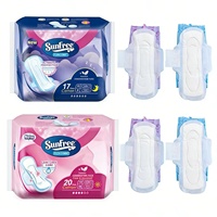 Serviettes hygiéniques SUNFREE Series à marque privée, ultra-minces, en coton anionique, 320 mm, personnalisées pour femmes africaines