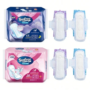 Serviettes hygiéniques SUNFREE Series à marque privée, ultra-minces, en coton anionique, 320 mm, personnalisées pour femmes africaines - Product Image 1