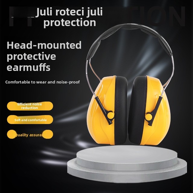 JULI Foldable ABS Noise-Isolating Ear Muffs Professional Head-Mounted Protective Earpads Noise Reduction for Studying Sleep