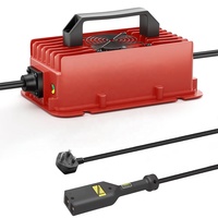 Chargeur intelligent étanche IP65 48 volts 12 ampères 48V 15A 58.4V Chargeur de batterie au lithium Lifepo4 pour planche de surf électrique