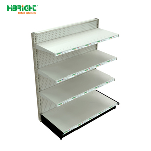 Gondola Supermarket Shelving Wood Solid <b>Shelf</b> 6 Tier Wall Mount Heavy Duty Adjustable Retail Display <b>Rack</b> - Product Image 3