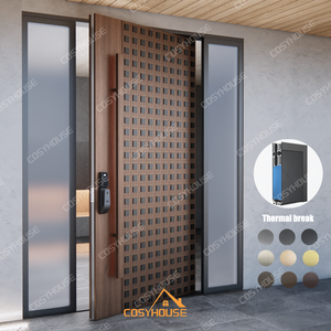 Porte d'entrée de villa moderne minimaliste, porte extérieure de luxe en aluminium - Product Image 5