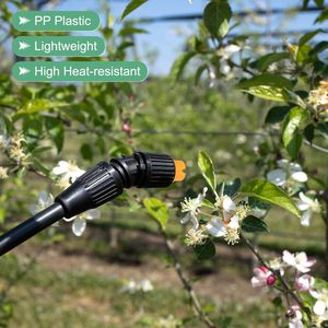 Boquilla de pulverización plana con rosca macho de 1/2 pulgada, 65 grados, diámetro del orificio de 2 mm. Boquilla de Plástico para Jardín con Control de Flujo Variable Manual - Product Image 5
