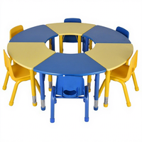 Bureau pour enfants réglable en hauteur de qualité E1, fabriqué en usine ISO, pour la maternelle, l'école et la salle de classe