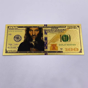 Billetes Conmemorativos Chapados en Oro del Señor de los Anillos, Billetes de Oro Clásicos con Temática de Películas Americanas al por Mayor - Product Image 4
