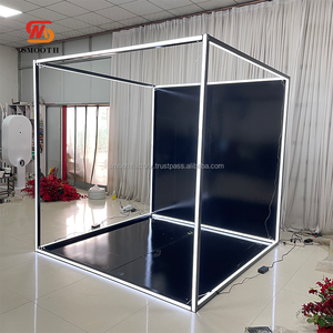 Marco de fondo desmontable personalizado suave arco de Metal de acero inoxidable decorativo para evento de boda - Product Image 2