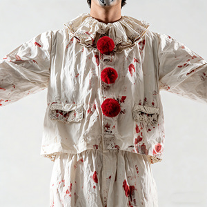 Costume de Clown Sanglant d'Halloween pour Adulte, <span class=keywords><strong>Tenue</strong></span> de Cosplay <span class=keywords><strong>Joker</strong></span> - Product Image 2