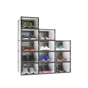 Portable Closet And Storage Entry Way Foldable Plastic Shoe Display Rack Foldable Shoe Rack Shoe Rack Plastic