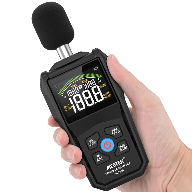 Professional Digital Sound Meter 30-130dB Intelligent Digital Sound Level Meter Volume Sensor Handheld Digital Noise Tester