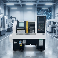 Tour CNC Mini M10(A2-5) haute précision avec tourelle d'outillage motorisé à pinces, broche 4500 tr/min et 8 stations d'outils pour fraisage et perçage