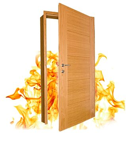 Puertas de Entrada de Madera Sólida con Clasificación de Resistencia al Fuego de 3 Horas para Interiores de Hoteles, con Marco de Acero y Madera - Product Image 2