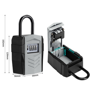 Aluminum Alloy Outdoor Key <b>Box</b> 94x56x120mm 4-Digit Combination Lock <b>Storage</b> Home Office Rental Use - Product Image 2