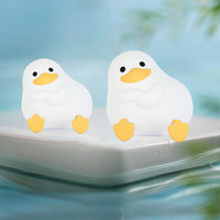 Lampe de chevet mignon caneton Rechargeable 7 couleurs Clap veilleuse pour enfants Silhouette scènes de nuit pour un sommeil calme